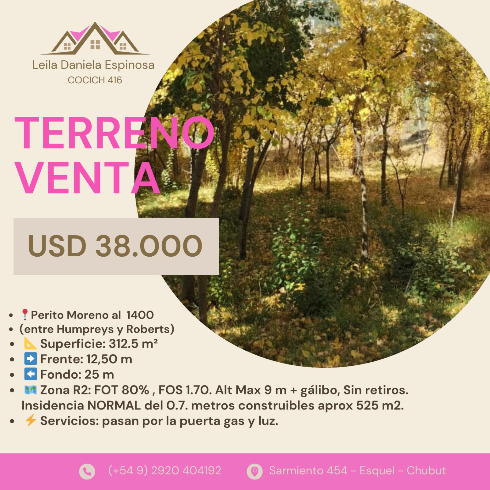 Terreno en venta – Perito Moreno al 1400, Esquel